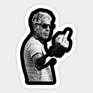 Anthony Bourdain Best Seller Middle Finger Sticker
